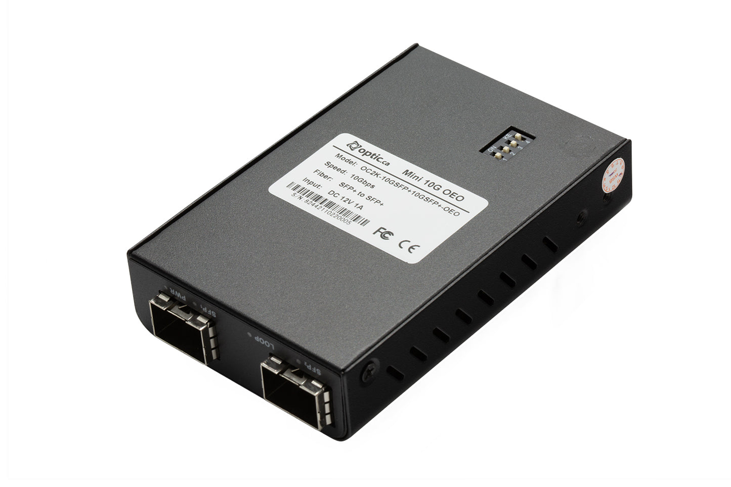 125M to 11.7G Mini OEO Converter, 5-12VDC, 1.4/0.6A external power supply 120VAC US