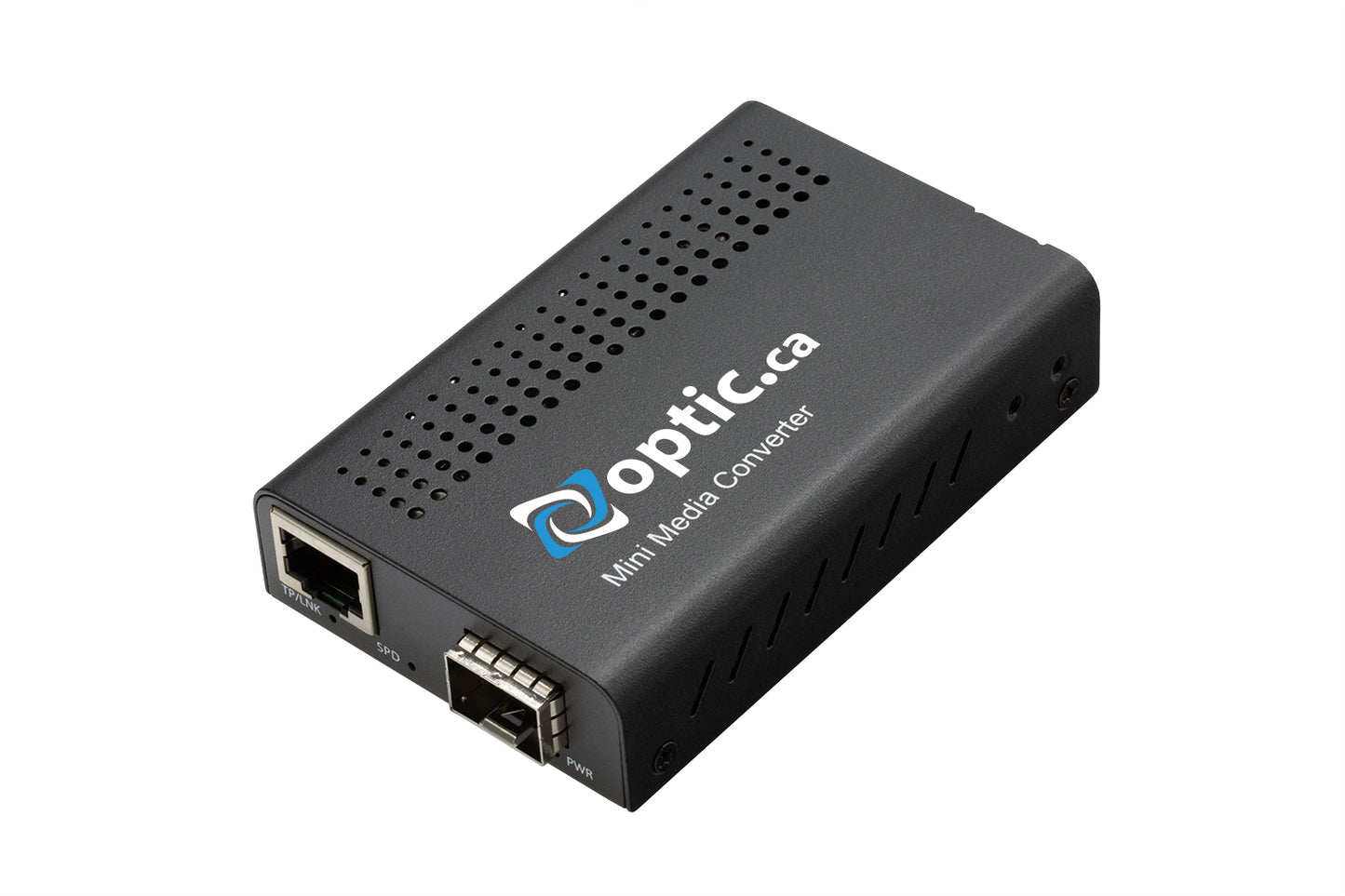 10GBASE-TX to 10BBASE-X Mini Media Converter, 12VDC, 1A external power supply 120VAC NA